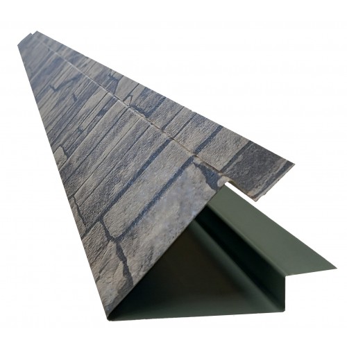 Coamă gard color 2 m 0,50 mm imitație piatră