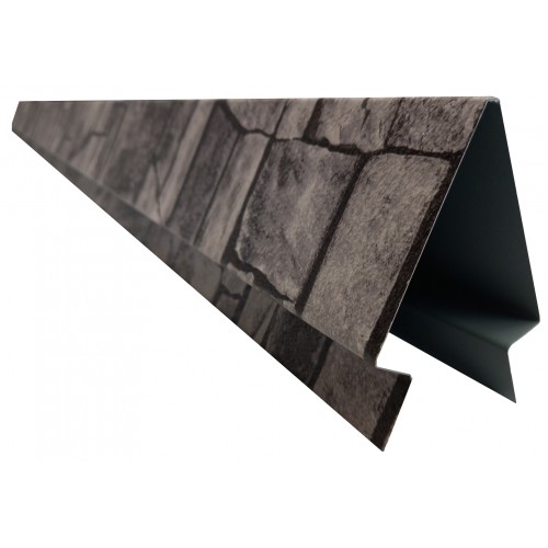 Coamă gard color 2 m 0,50 mm imitație piatră