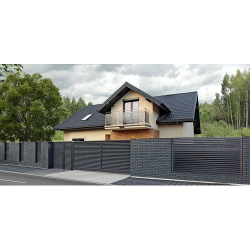 Panou gard tip jaluzea color 0,55 m Alb ( Ral 9002)