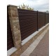 Panou gard cu profil Modern Plus dublu vopsit RAL9005 - Negru